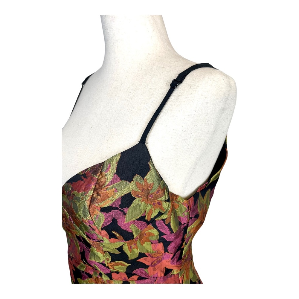 NWT Lulu’s Ready for Festivities Black Multi Floral Jacquard Mini Dress Size Sm - Picture 10 of 16